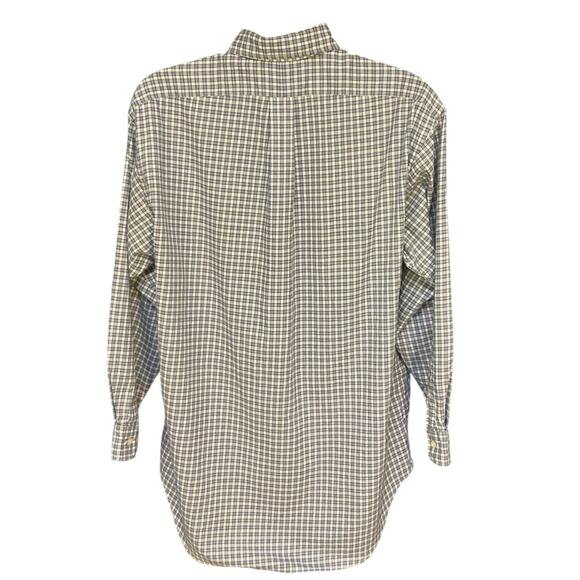 Vintage Ralph Lauren Blue and White Checked  Yarmouth Button Down Size 16 1/2 - Picture 3 of 8